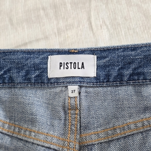 Pistola Maya Button-Fly Distressed Slouchy Relaxed Jeans, Size 27 - Picture 12 of 13